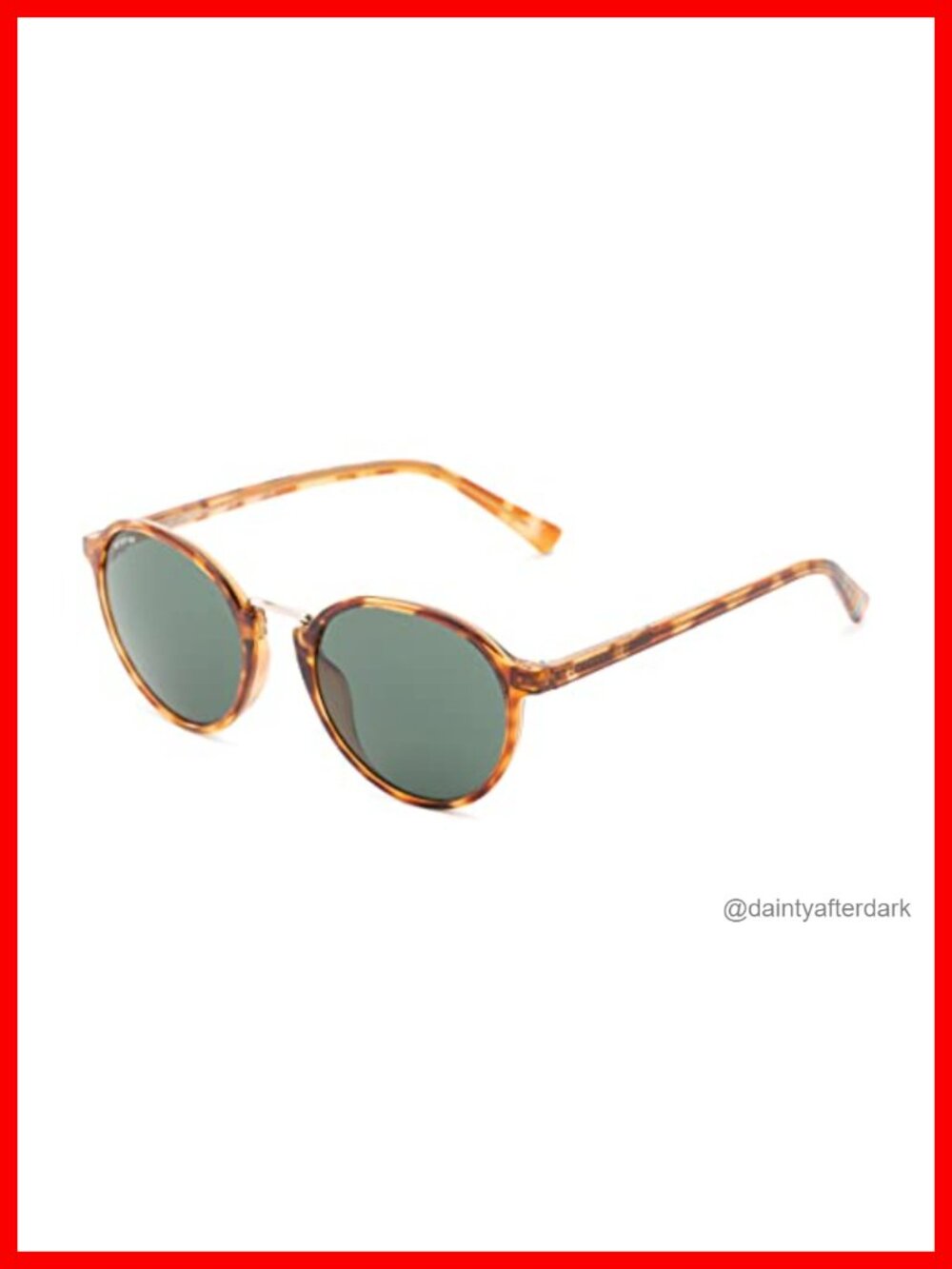 Vintage Round Tortoise Sunglasses Full Frame UV Protection